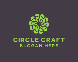 Green Flower Pattern logo design