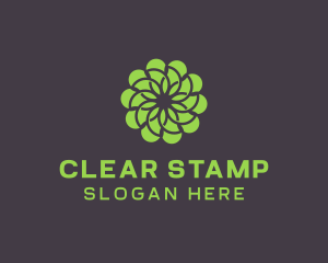 Green Flower Pattern logo design