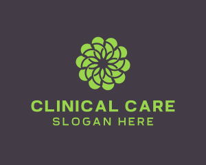 Green Flower Pattern logo design