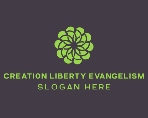 Green Flower Pattern logo design