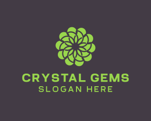 Green Flower Pattern logo design