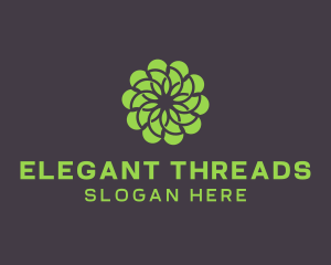 Green Flower Pattern logo design