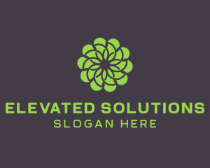 Green Flower Pattern logo design