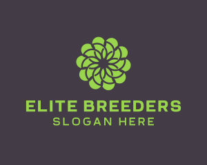 Green Flower Pattern logo design