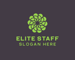 Green Flower Pattern logo design