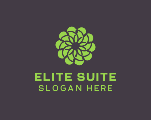 Green Flower Pattern logo design