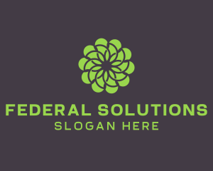 Green Flower Pattern logo design