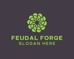 Green Flower Pattern logo design