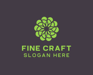 Green Flower Pattern logo design