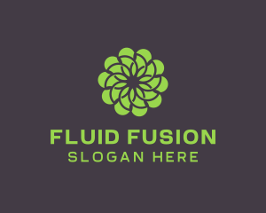 Green Flower Pattern logo design