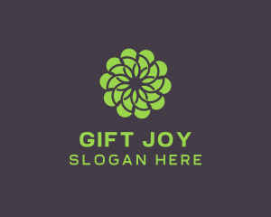 Green Flower Pattern logo design