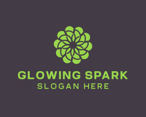 Green Flower Pattern logo design