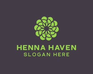 Green Flower Pattern logo design