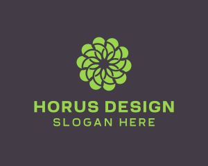 Green Flower Pattern logo design