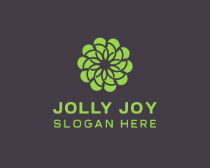 Green Flower Pattern logo design