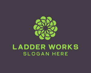 Green Flower Pattern logo design