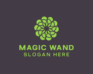 Green Flower Pattern logo design