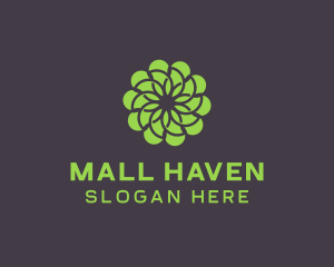 Green Flower Pattern logo design