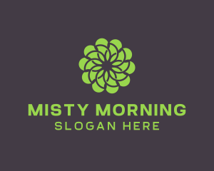 Green Flower Pattern logo design