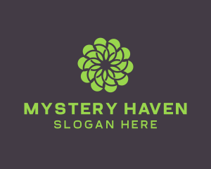 Green Flower Pattern logo design