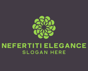 Green Flower Pattern logo design