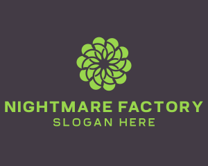 Green Flower Pattern logo design