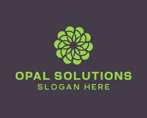 Green Flower Pattern logo design