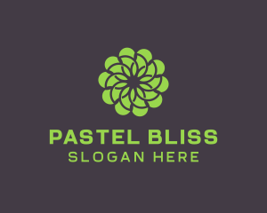 Green Flower Pattern logo design