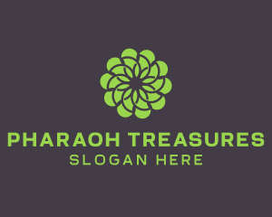 Green Flower Pattern logo design