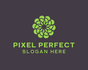 Green Flower Pattern logo design