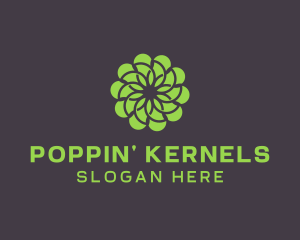 Green Flower Pattern logo design