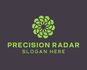 Green Flower Pattern logo design