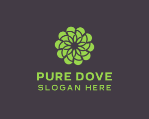 Green Flower Pattern logo design