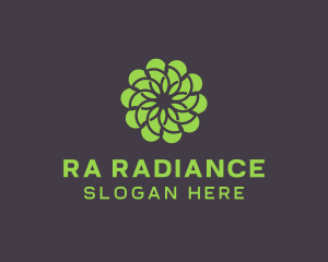 Green Flower Pattern logo design