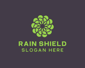 Green Flower Pattern logo design