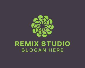 Green Flower Pattern logo design