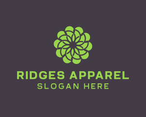 Green Flower Pattern logo design