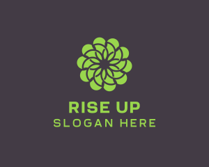 Green Flower Pattern logo design