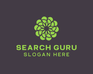 Green Flower Pattern logo design