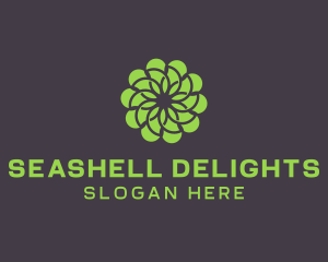 Green Flower Pattern logo design