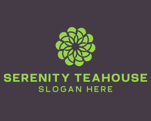 Green Flower Pattern logo design