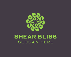 Green Flower Pattern logo design