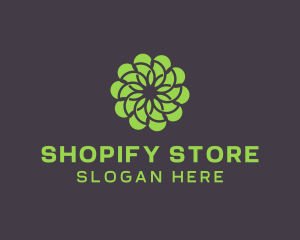 Green Flower Pattern logo design