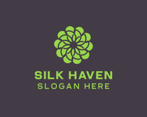 Green Flower Pattern logo design