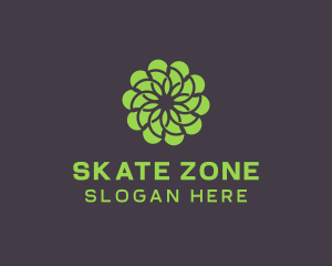 Green Flower Pattern logo design