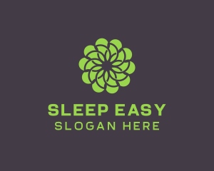 Green Flower Pattern logo design