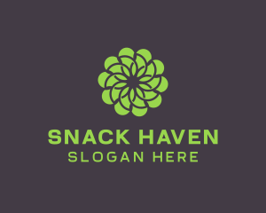 Green Flower Pattern logo design