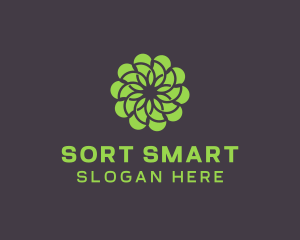 Green Flower Pattern logo design