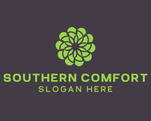 Green Flower Pattern logo design