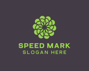 Green Flower Pattern logo design